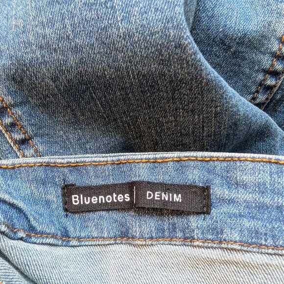 Bluenotes Medium Wash Blue Denim Mini Dress w Buttons Size Small Y2K 90s - Picture 9 of 10